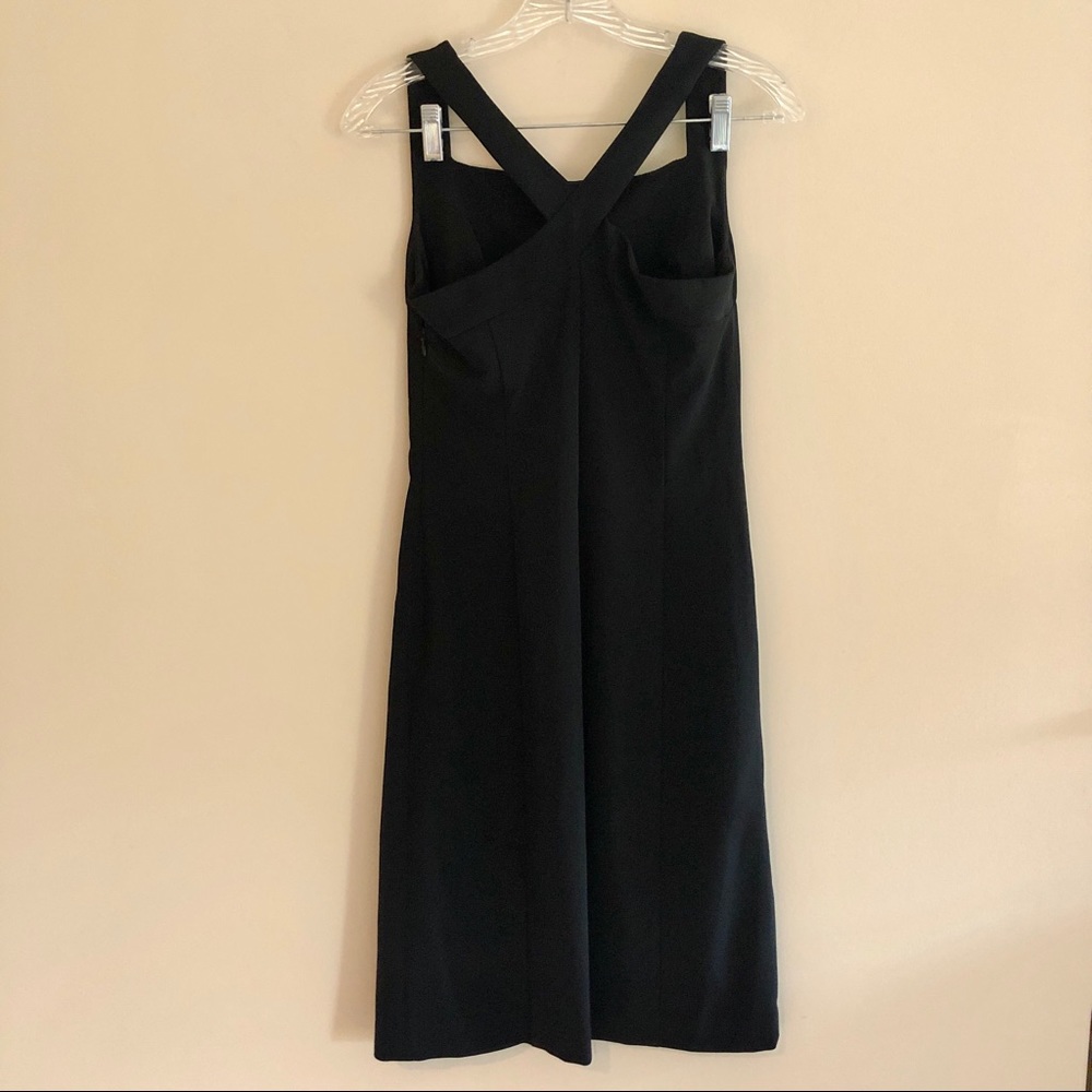 French Connection Vintage Square Neck Black Dress - Picture 2 of 8